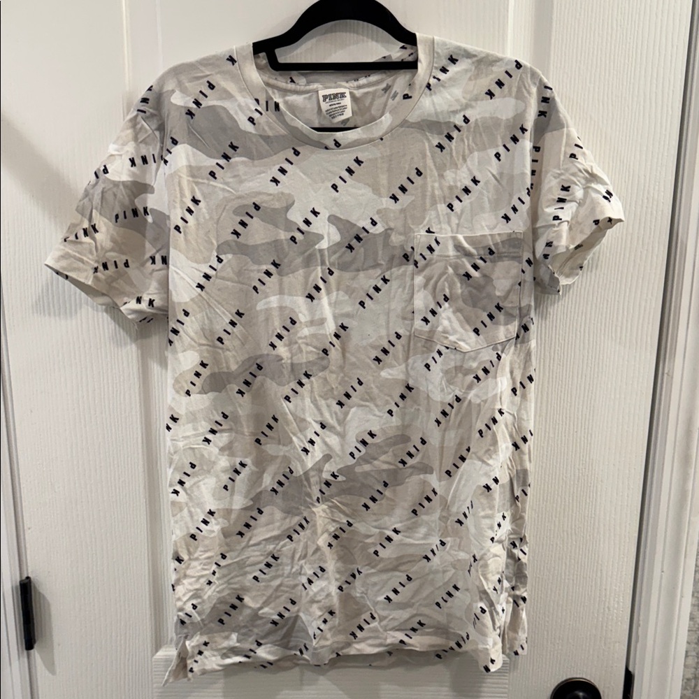 VS PINK White Camo T-Shirt